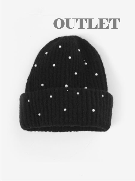 HELMIKORISTELTU TALVIPIPO, MUSTA