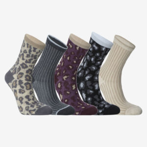 5-PACK ANIMAL LUREX SOCKS