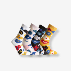 4-PACK FLOWER SOCKS