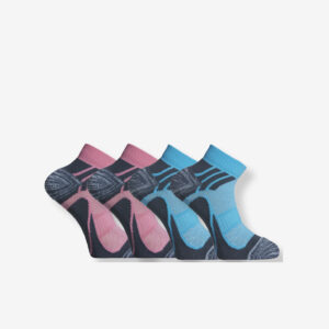 4-PACK SUPERLITE SPORT SOCKS, PINK & TURQUOISE
