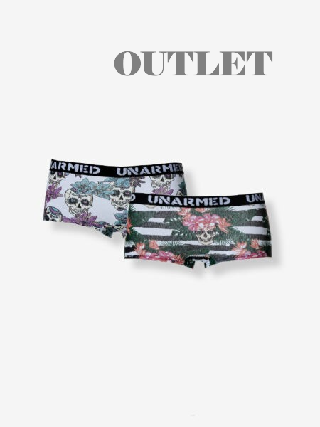 2-PAKKAUS UNARMED HIPSTER-ALUSHOUSUT, PÄÄKALLO