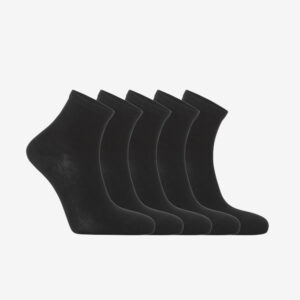 5-PACK BAMBOO ANKLET SOCKS BLACK