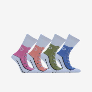 4-PACK SHOE PRINT SOCKS, MIX
