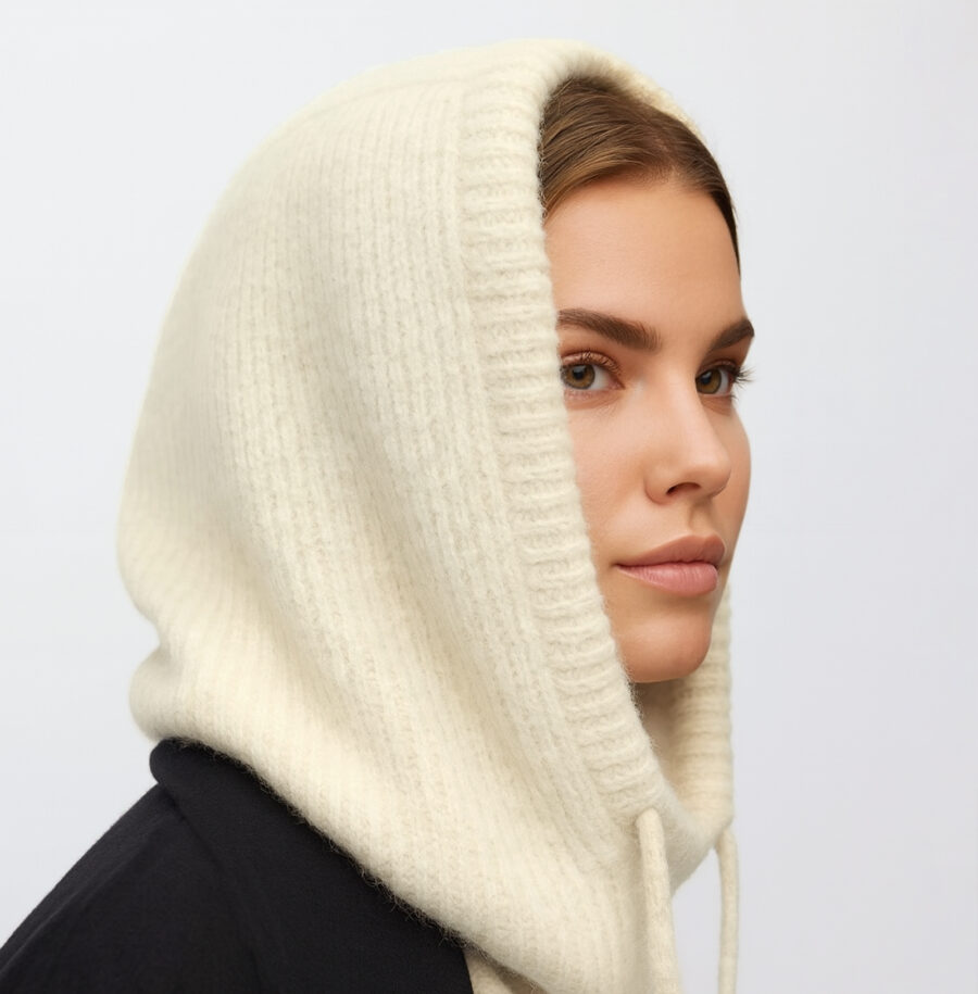 Chunky Naisten Balaklava Kermanvalkoinen