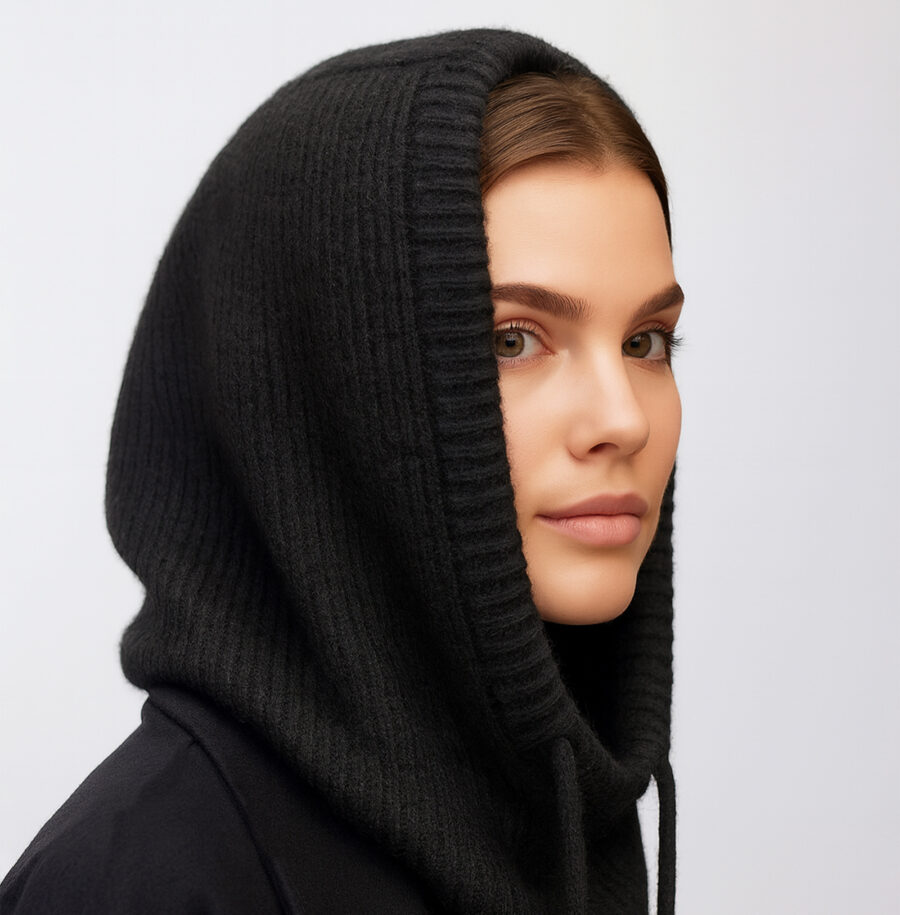 Chunky Naisten Balaklava Musta